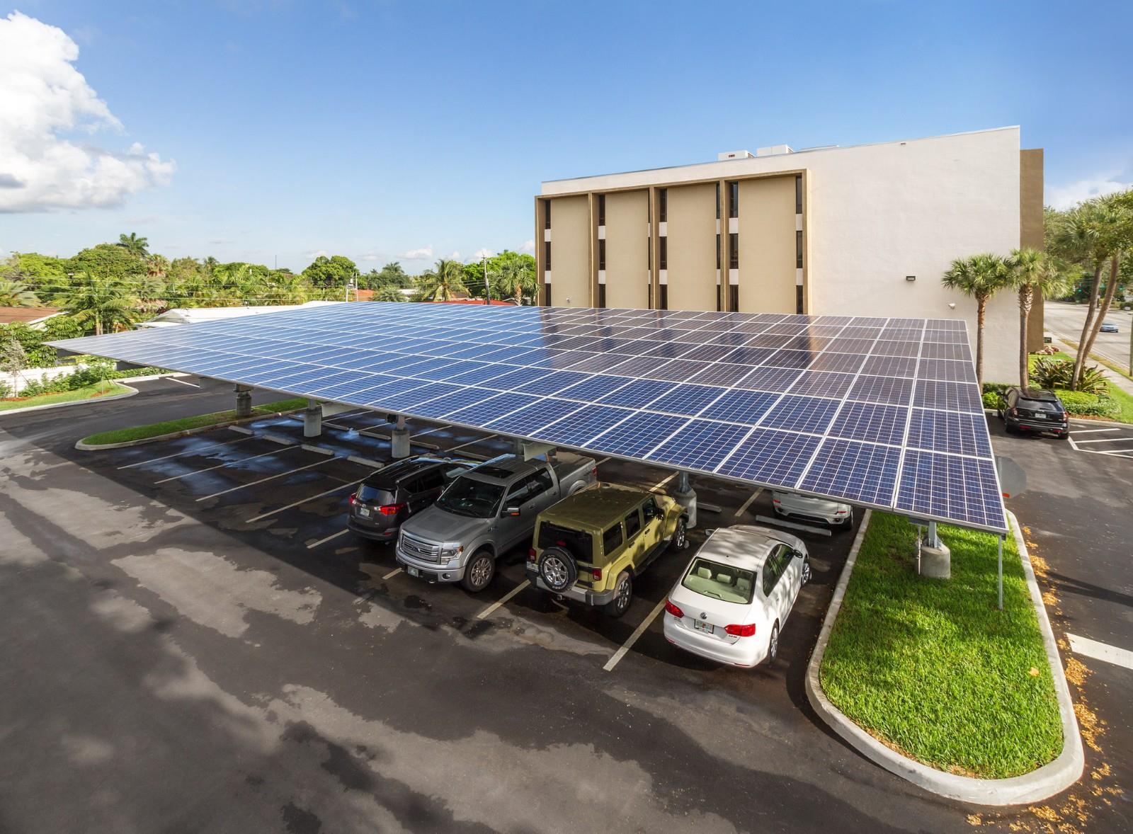 solar carport mounting structure