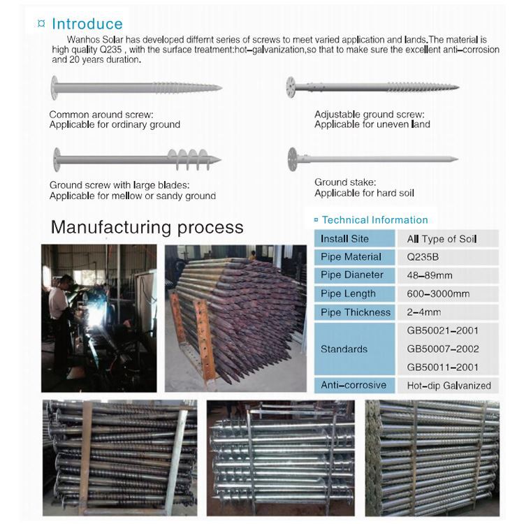 Introduction of Ground Screw Pile For Solar Mount Racking Systems Introduction of Ground Screw Pile For Solar Mount Racking Systems