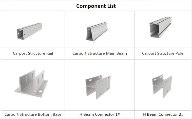 solar panel canopy components solar panel canopy components